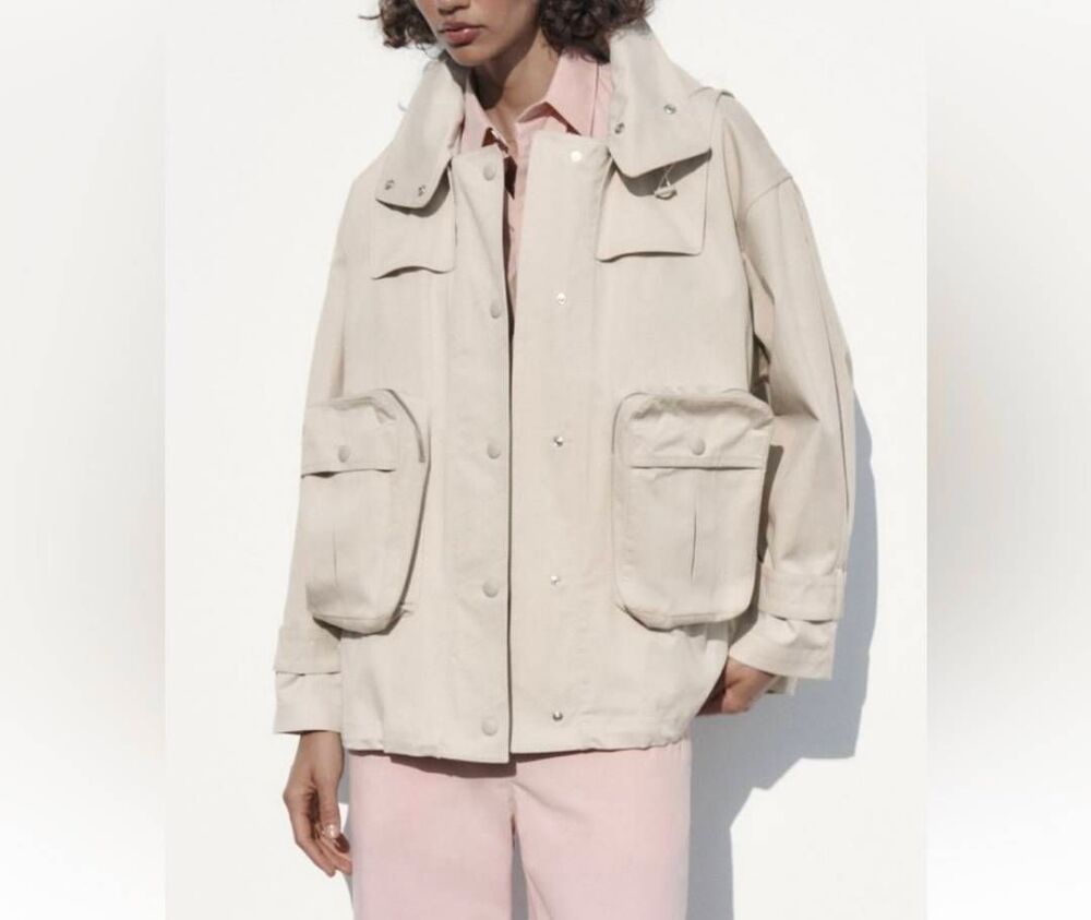 ZARA WOMEN'S POCKET PARKA LIMITED EDITION OVERSIZED SIZE M